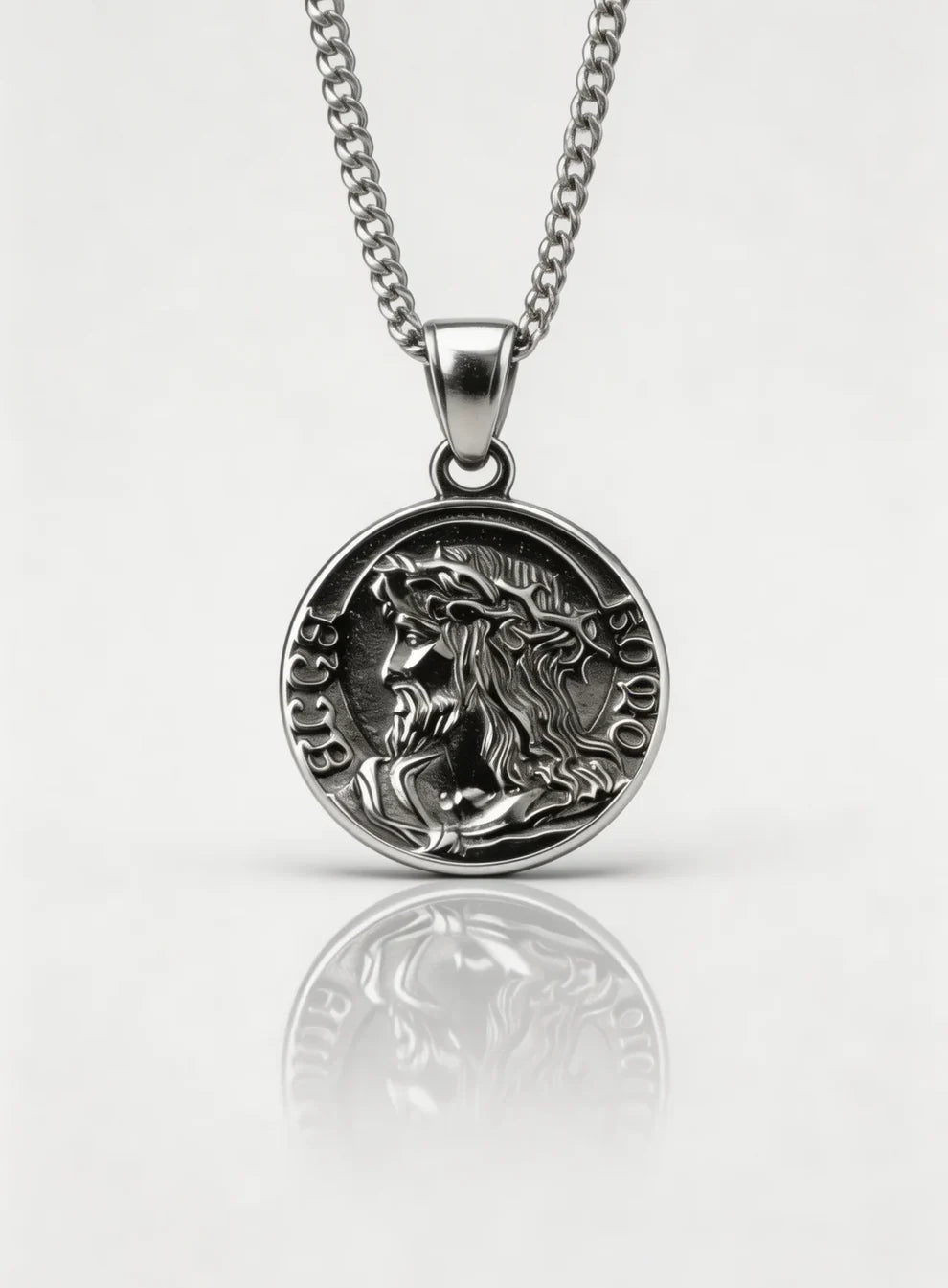 Jesus quarter necklace
