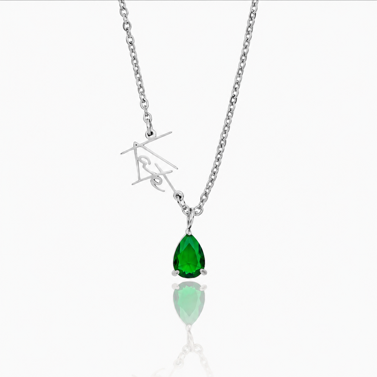 The Signature Birthstone Name Necklace