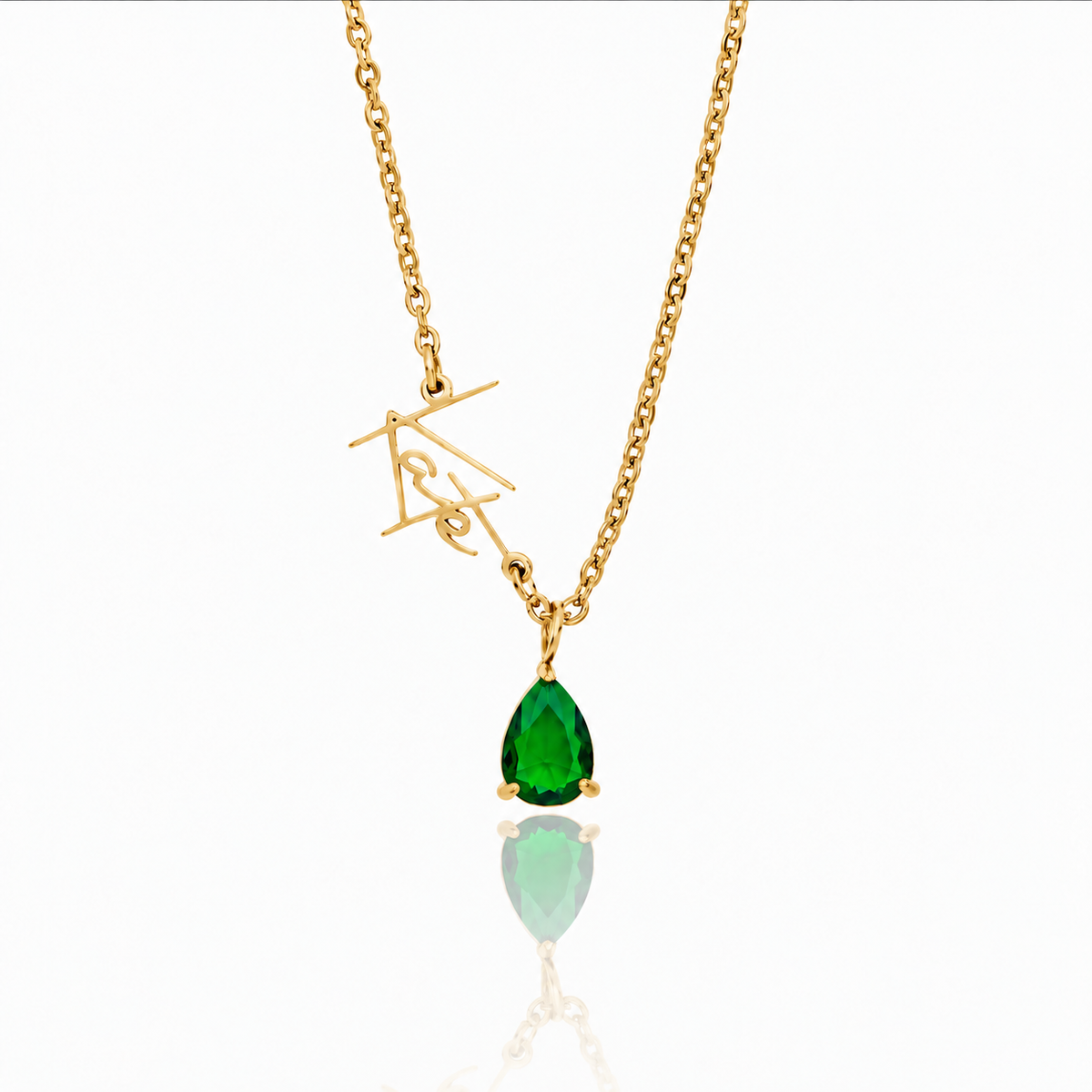 The Signature Birthstone Name Necklace