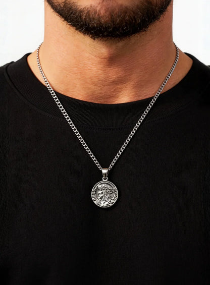 Jesus quarter necklace