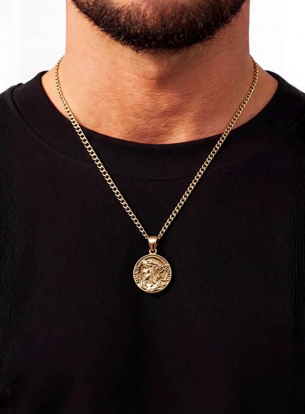 Jesus quarter necklace