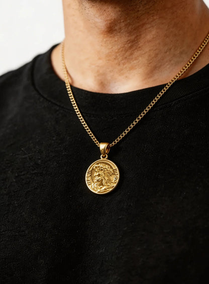 Jesus quarter necklace
