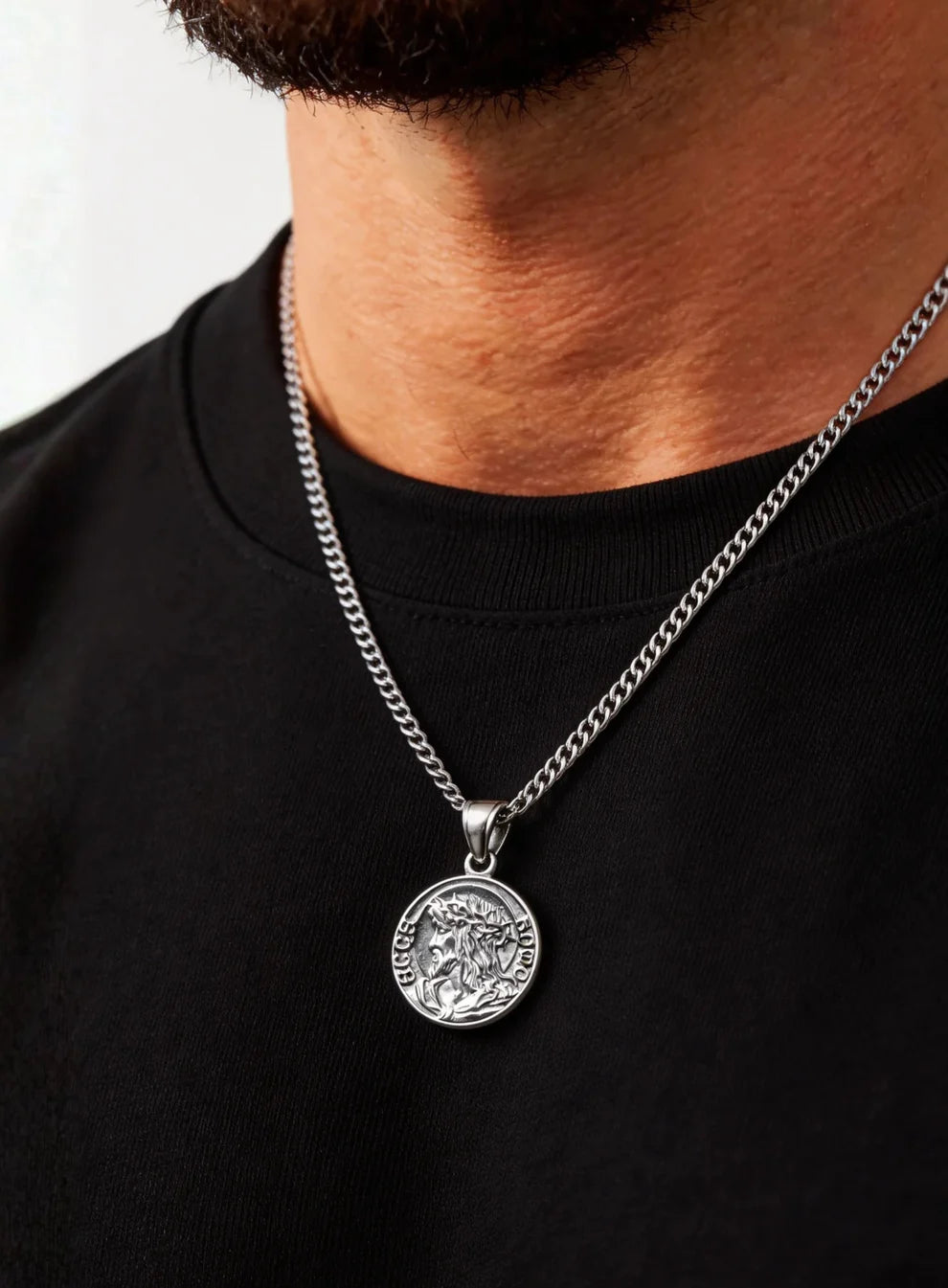 Jesus quarter necklace