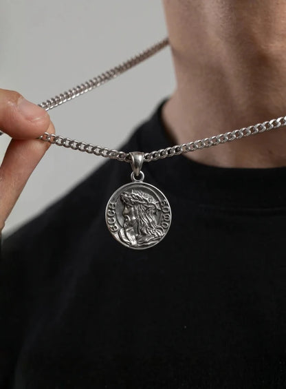 Jesus quarter necklace