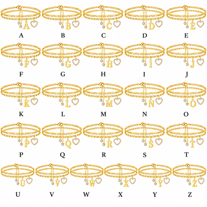 Initial Heart Anklet